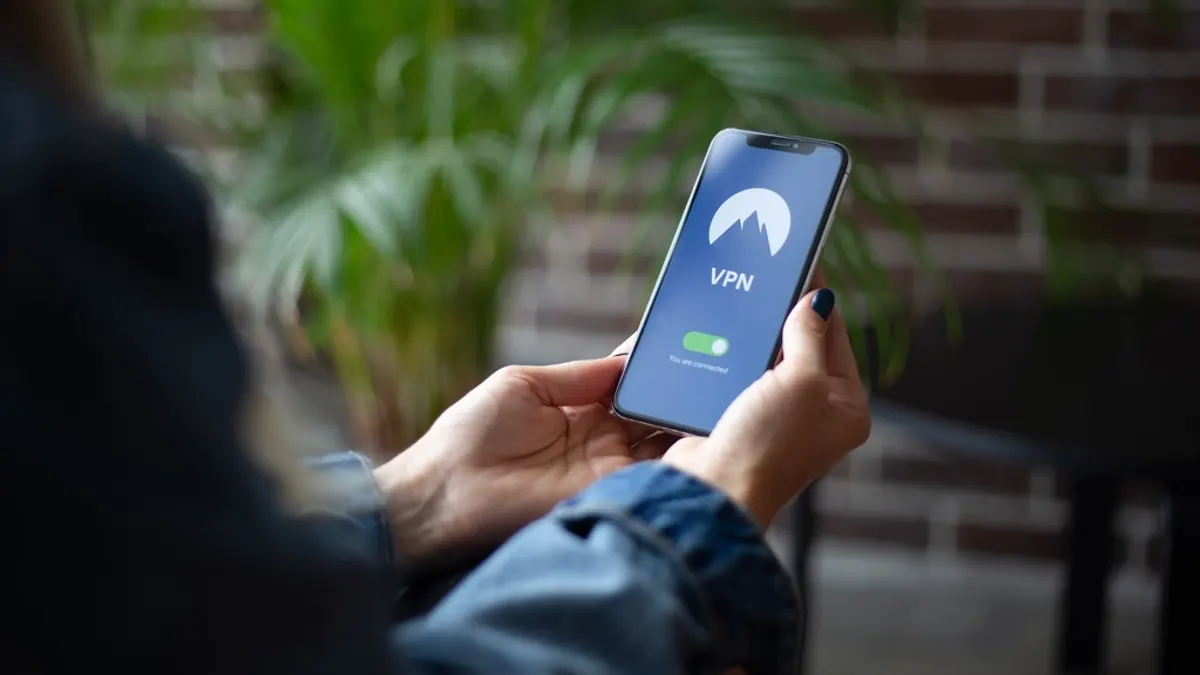 Application VPN ouverte sur un smartphone